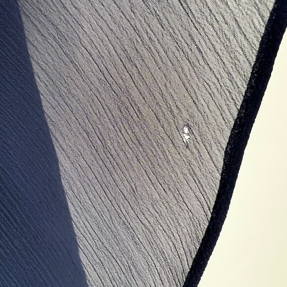 David’s Bridal Marine Navy Blue Dress 10 Strapless Crepe Chiffon Ruched Cascade - Picture 8 of 12